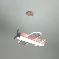 Airplane Shape Child Room Chandelier Lamp Acrylic Contemporary LED Hanging Lighting - Rebooters