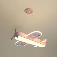 Airplane Shape Child Room Chandelier Lamp Acrylic Contemporary LED Hanging Lighting - Rebooters