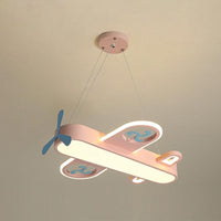 Airplane Shape Child Room Chandelier Lamp Acrylic Contemporary LED Hanging Lighting - Rebooters