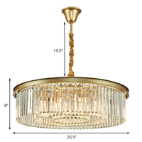 6/12 Lights Dining Room Chandelier Contemporary Brass Flush Mount - Rebooters