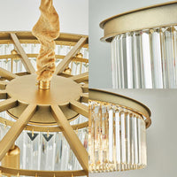6/12 Lights Dining Room Chandelier Contemporary Brass Flush Mount - Rebooters
