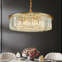 6/12 Lights Dining Room Chandelier Contemporary Brass Flush Mount - Rebooters