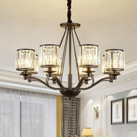Bedroom Chandelier Light Contemporary Black Ceiling Lamp - Rebooters