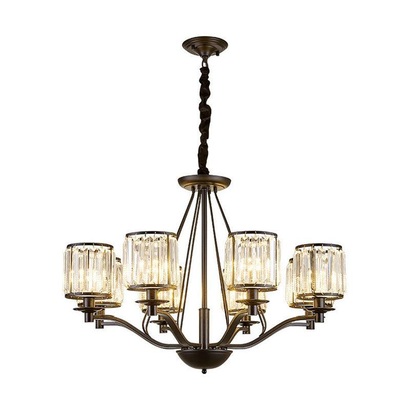 Bedroom Chandelier Light Contemporary Black Ceiling Lamp - Rebooters