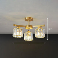 Beveled Crystal Prism Sputnik Suspension Light Modern Golden Chandelier - Rebooters