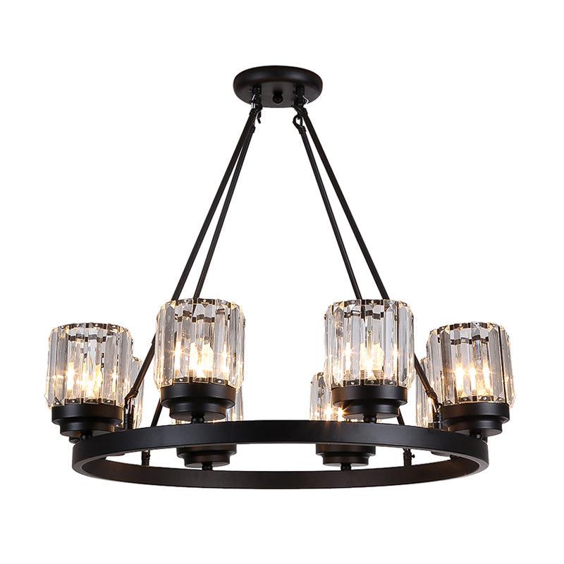 3/6/8 Lights Bedroom Chandelier Lighting Contemporary Black - Rebooters