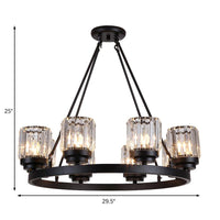 3/6/8 Lights Bedroom Chandelier Lighting Contemporary Black - Rebooters