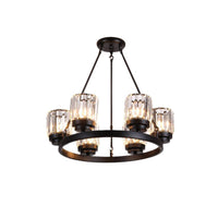 3/6/8 Lights Bedroom Chandelier Lighting Contemporary Black - Rebooters