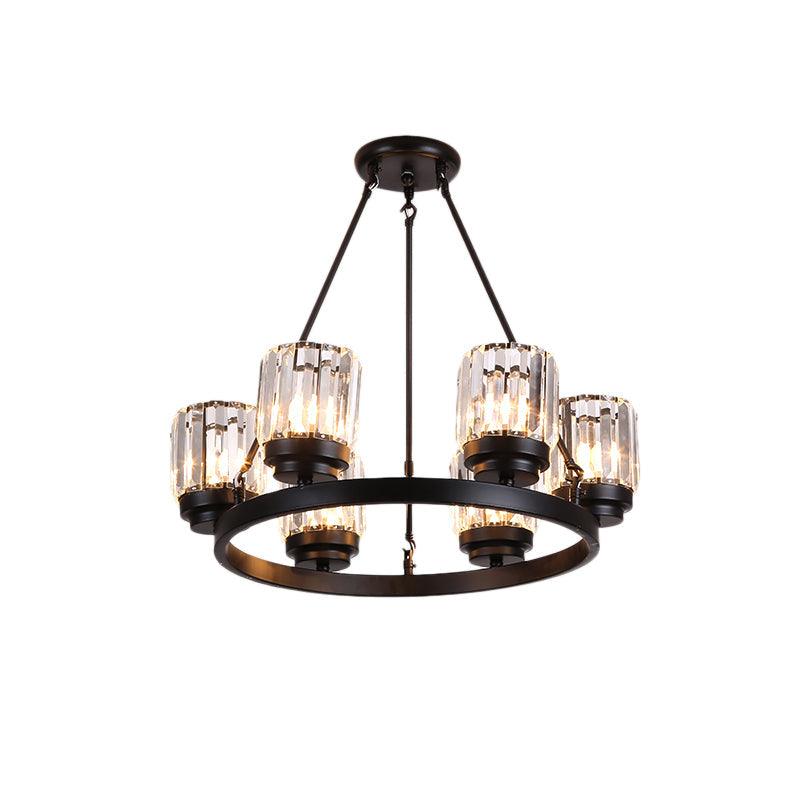 3/6/8 Lights Bedroom Chandelier Lighting Contemporary Black - Rebooters