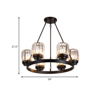 3/6/8 Lights Bedroom Chandelier Lighting Contemporary Black - Rebooters