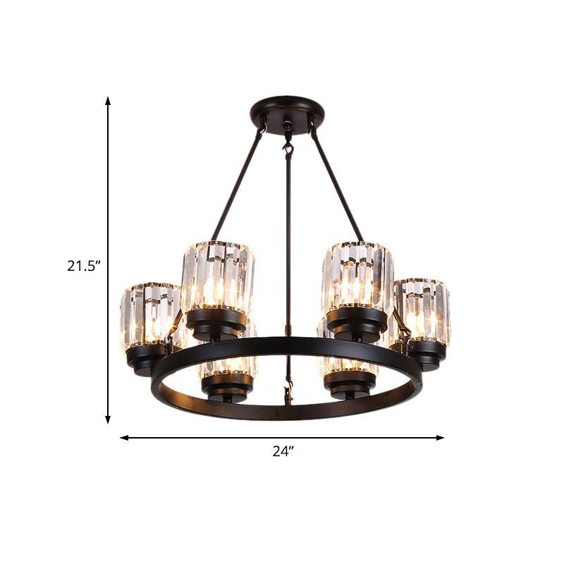 3/6/8 Lights Bedroom Chandelier Lighting Contemporary Black - Rebooters