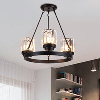 3/6/8 Lights Bedroom Chandelier Lighting Contemporary Black - Rebooters