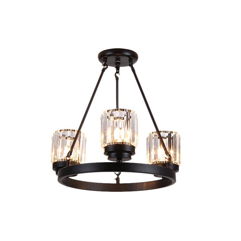 3/6/8 Lights Bedroom Chandelier Lighting Contemporary Black - Rebooters