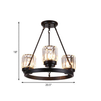 3/6/8 Lights Bedroom Chandelier Lighting Contemporary Black - Rebooters