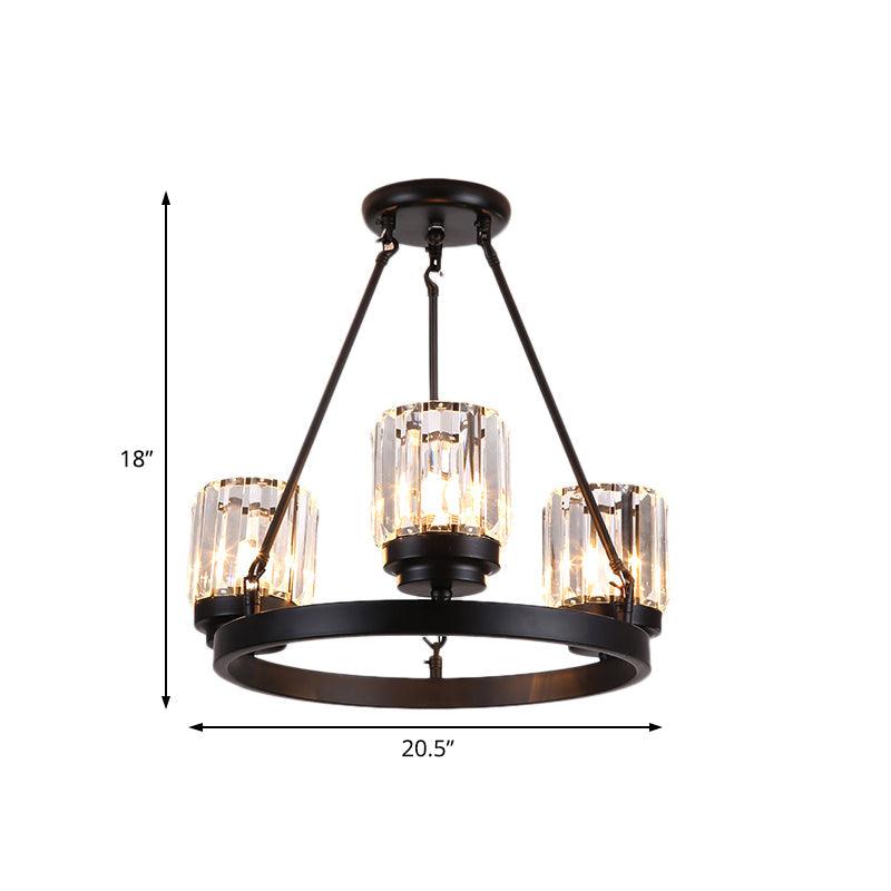 3/6/8 Lights Bedroom Chandelier Lighting Contemporary Black - Rebooters