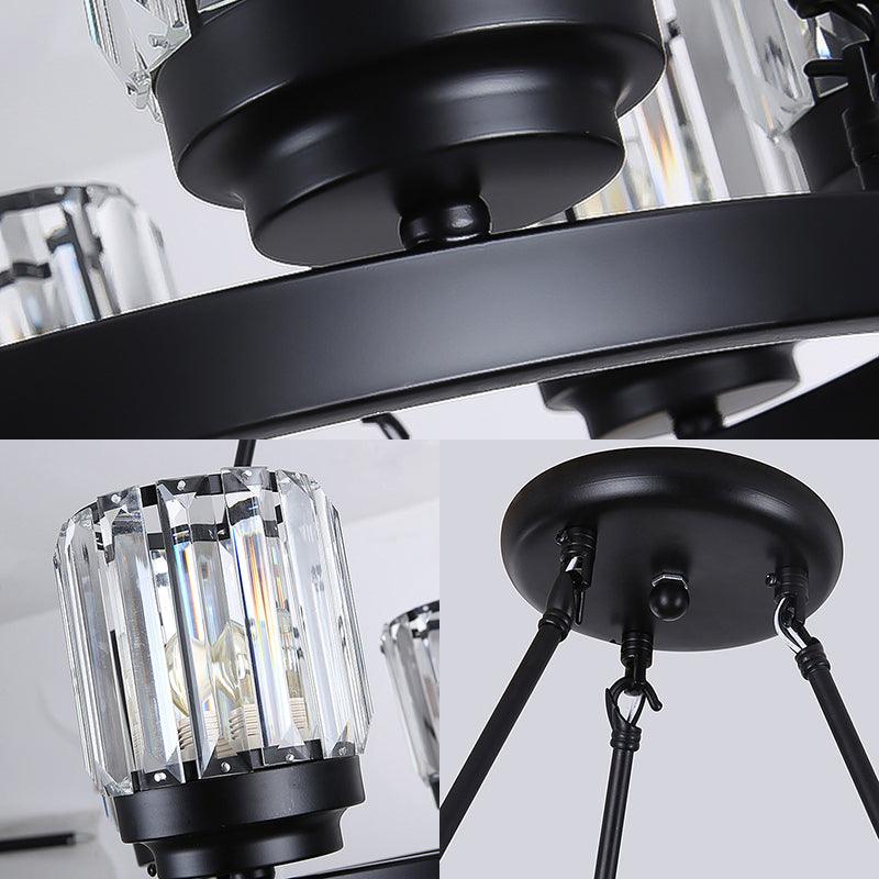 3/6/8 Lights Bedroom Chandelier Lighting Contemporary Black - Rebooters