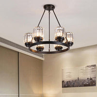 3/6/8 Lights Bedroom Chandelier Lighting Contemporary Black - Rebooters