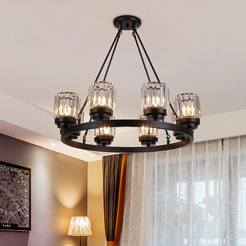 3/6/8 Lights Bedroom Chandelier Lighting Contemporary Black - Rebooters