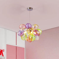 Balloons Kids Bedroom Chandelier Multicolored Glass Lamp - Rebooters