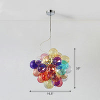 Balloons Kids Bedroom Chandelier Multicolored Glass Lamp - Rebooters