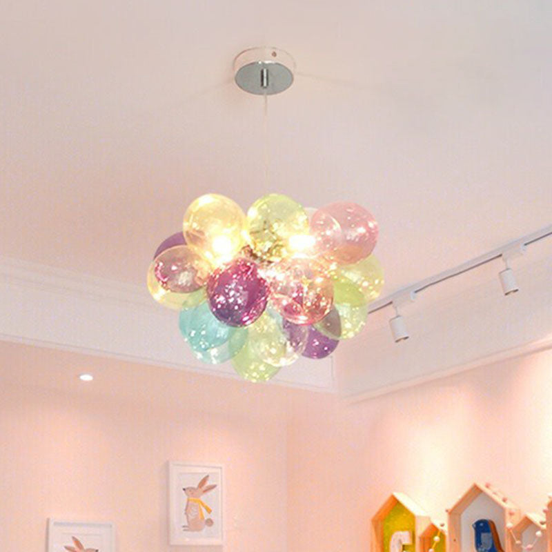 Balloons Kids Bedroom Chandelier Multicolored Glass Lamp - Rebooters