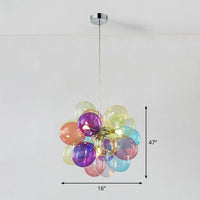 Balloons Kids Bedroom Chandelier Multicolored Glass Lamp - Rebooters