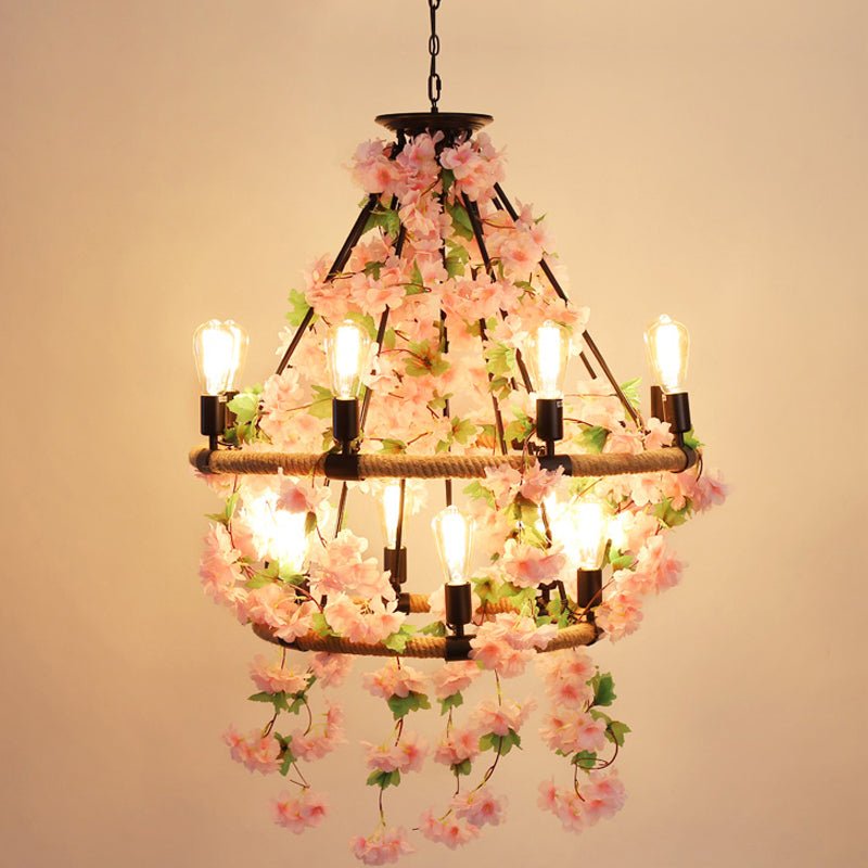 Wagon Wheel Dining Room Hanging Light Farmhouse Chandelier - Rebooters