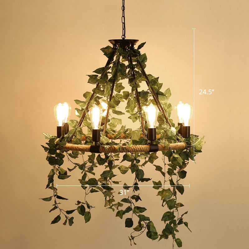 Wagon Wheel Dining Room Hanging Light Farmhouse Chandelier - Rebooters