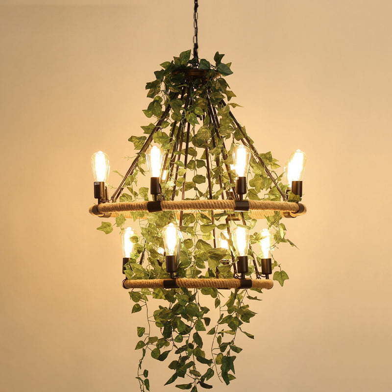 Wagon Wheel Dining Room Hanging Light Farmhouse Chandelier - Rebooters