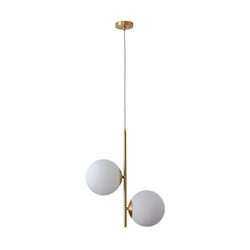 2 Lights Bedroom Chandelier Minimalism Gold Finish Lamp - Rebooters