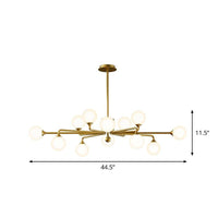 Sputnik Ceiling Chandelier Postmodern Milky Ball Glass Light - Rebooters