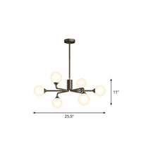 Sputnik Ceiling Chandelier Postmodern Milky Ball Glass Light - Rebooters