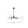 Sputnik Ceiling Chandelier Postmodern Milky Ball Glass Light - Rebooters