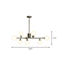 Sputnik Ceiling Chandelier Postmodern Milky Ball Glass Light - Rebooters