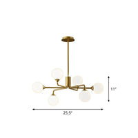 Sputnik Ceiling Chandelier Postmodern Milky Ball Glass Light - Rebooters