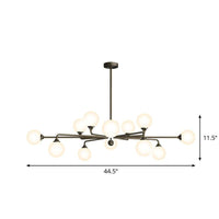 Sputnik Ceiling Chandelier Postmodern Milky Ball Glass Light - Rebooters