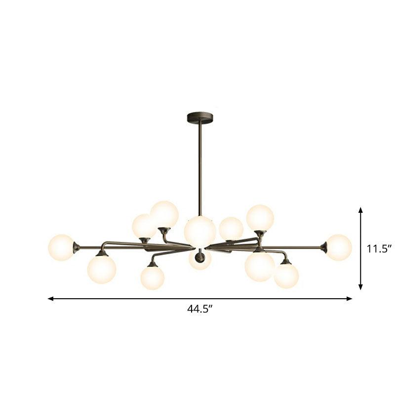 Sputnik Ceiling Chandelier Postmodern Milky Ball Glass Light - Rebooters