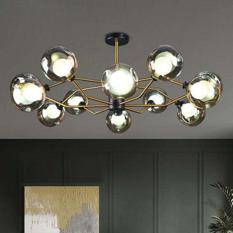 Postmodern Molecule Chandelier Light Glass Living Room Lamp - Rebooters