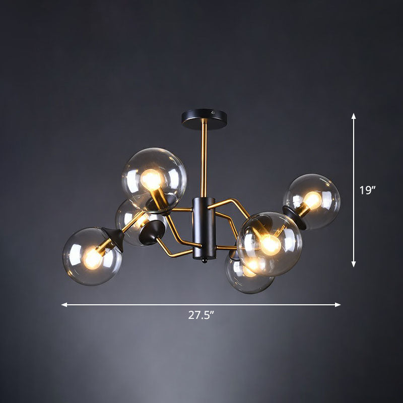 Postmodern Molecule Chandelier Light Glass Living Room Lamp - Rebooters