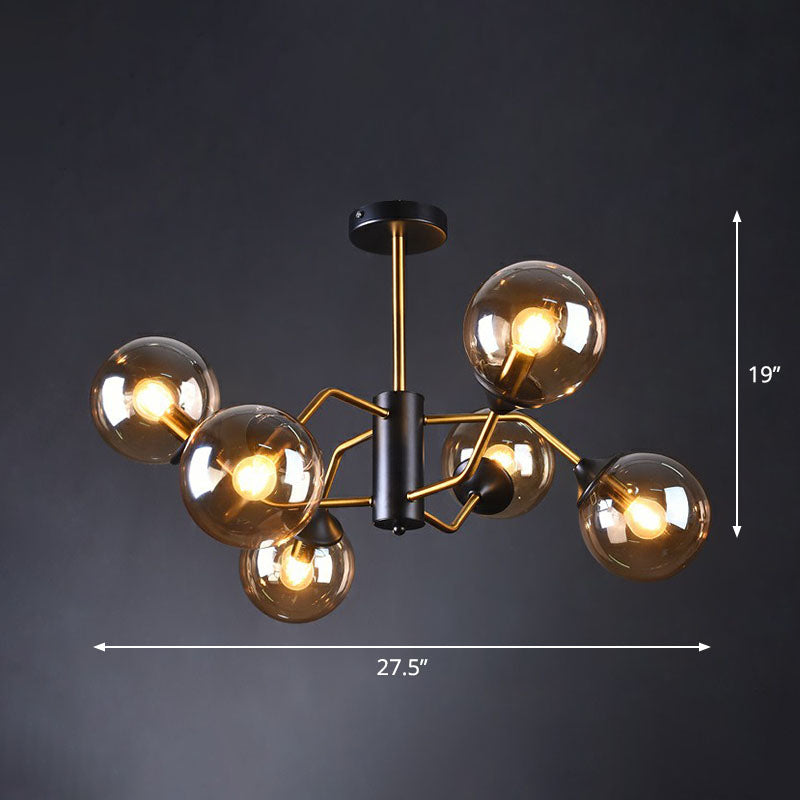 Postmodern Molecule Chandelier Light Glass Living Room Lamp - Rebooters