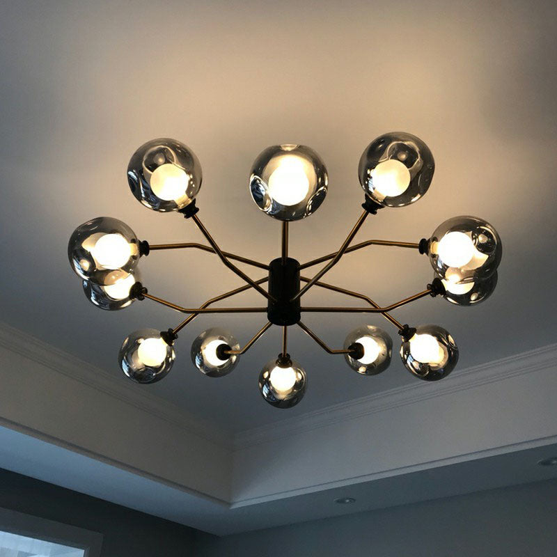Postmodern Molecule Chandelier Light Glass Living Room Lamp - Rebooters