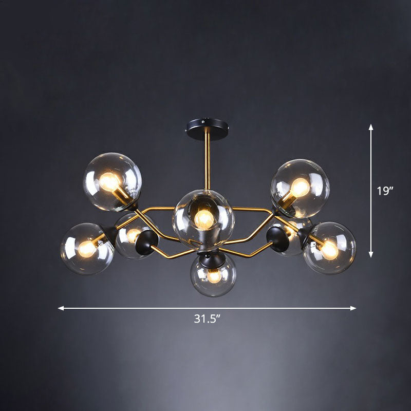 Postmodern Molecule Chandelier Light Glass Living Room Lamp - Rebooters