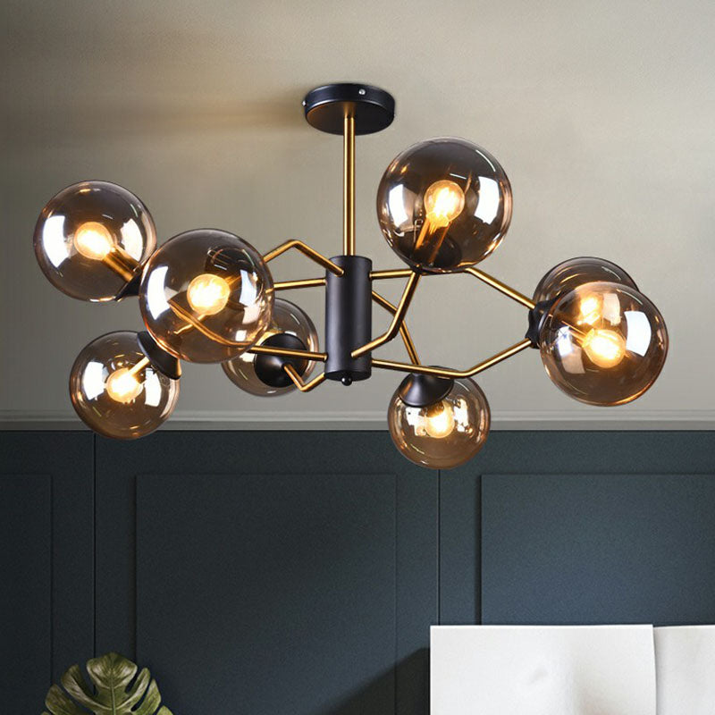 Postmodern Molecule Chandelier Light Glass Living Room Lamp - Rebooters