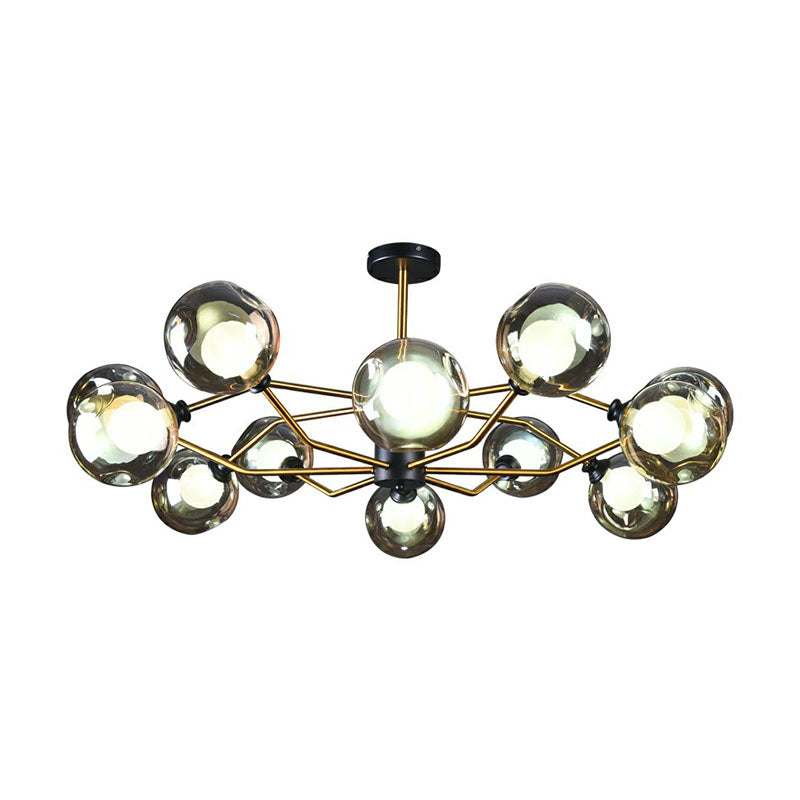Postmodern Molecule Chandelier Light Glass Living Room Lamp - Rebooters