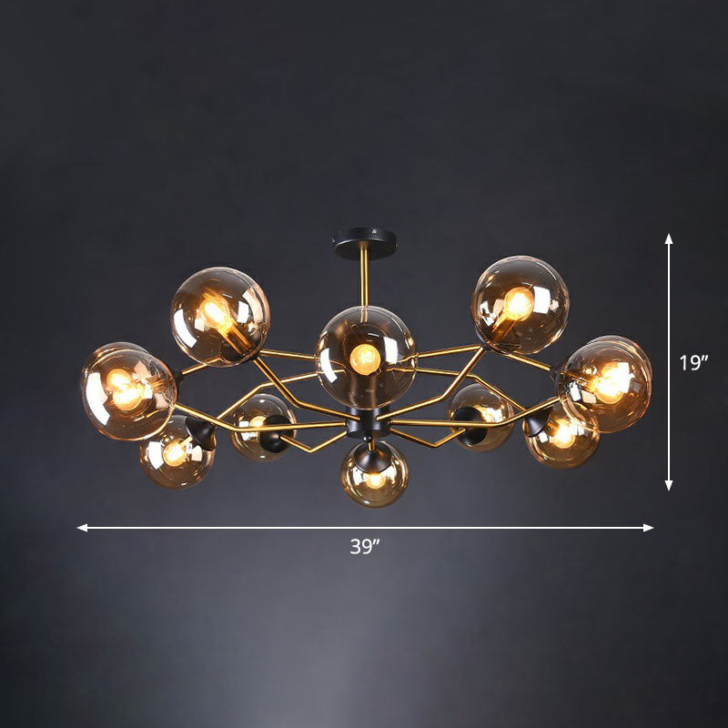 Postmodern Molecule Chandelier Light Glass Living Room Lamp - Rebooters