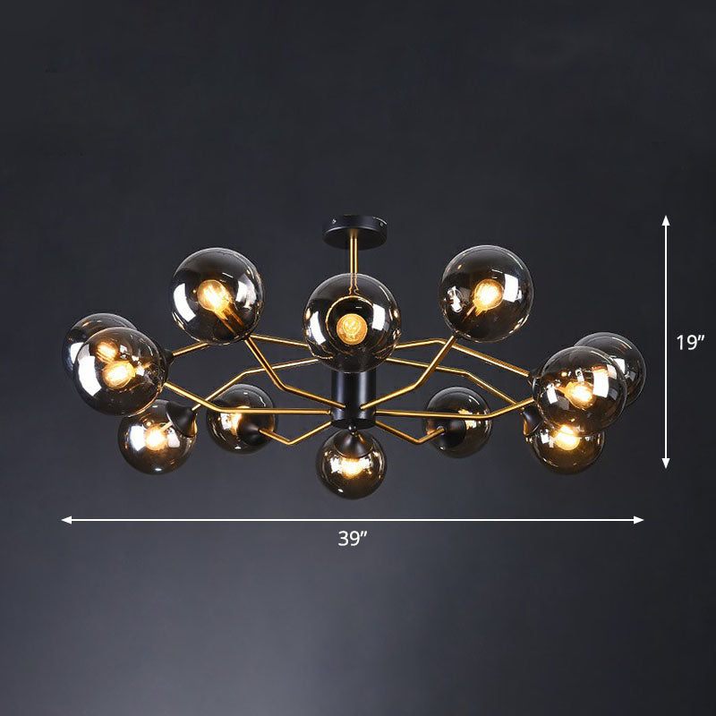 Postmodern Molecule Chandelier Light Glass Living Room Lamp - Rebooters
