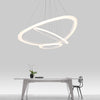 White Triangle LED Hanging Lighting Minimalism Acrylic Chandelier Light Over Table - Rebooters