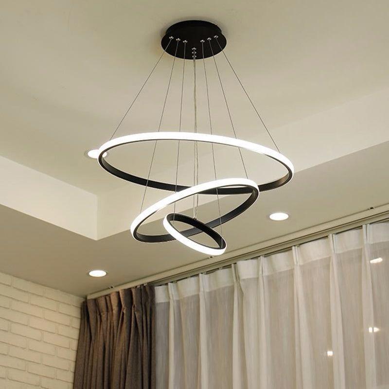 Circular LED Ceiling Suspension Lamp Minimalism Chandelier - Rebooters
