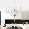 White Candelabra Chandelier Light Antique Metal Pendant Fixture - Rebooters