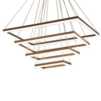 4-Tier Rectangle Acrylic LED Suspension Light Nordic Style Chandelier - Rebooters
